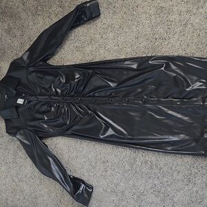 FN faux leather midi